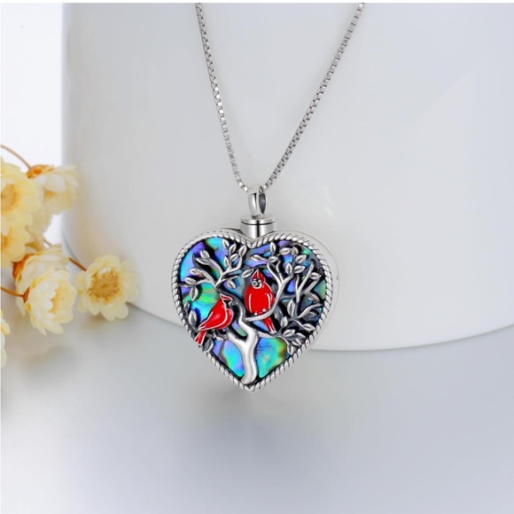 Angel Cardinal Ashes Necklace Messenger from Heaven Memorial Jewelry - Picture 11 of 16